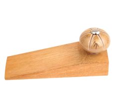 2 Pieces Golden Leaf Ceramic Floral Wooden Door Stopper
